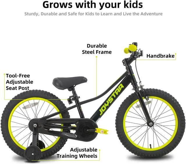 Alt view image 2 of 7 - JOYSTAR NEO Kids Bike for Ages 7-12 Years Old Boys & Girls, 20 Inch Kids Mountain Bicycle with Training Wheels & Handbrake, Kids' Bicycles, Multiple Colors