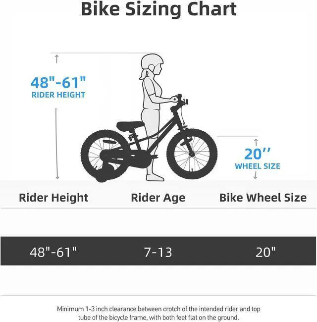 Alt view image 7 of 7 - JOYSTAR NEO Kids Bike for Ages 7-12 Years Old Boys & Girls, 20 Inch Kids Mountain Bicycle with Training Wheels & Handbrake, Kids' Bicycles, Multiple Colors