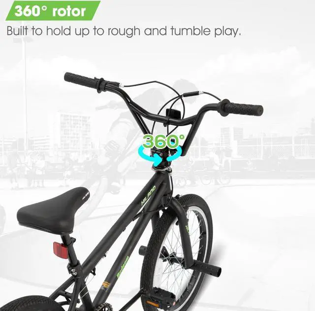 Alt view image 3 of 7 - HILAND 20 inch Freestyle Kids BMX Bike,Beginner-Level to Advanced Riders with 360 Degree Gyro & 4 Pegs, Kids' Bicycles for Boys,Girls,Youth Multiple Colors