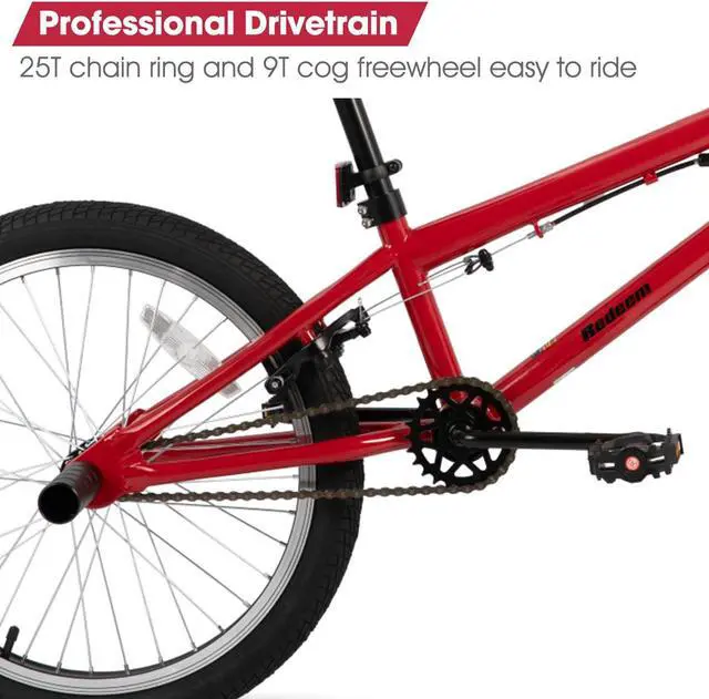 Alt view image 5 of 7 - HILAND 20 inch Freestyle Kids BMX Bike,Beginner-Level to Advanced Riders with 360 Degree Gyro & 4 Pegs, Kids' Bicycles for Boys,Girls,Youth Multiple Colors