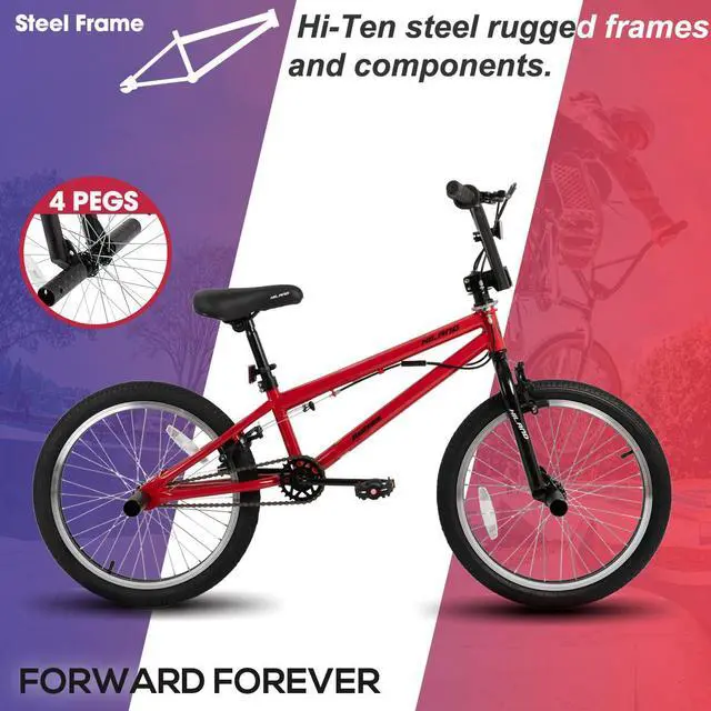 Alt view image 2 of 7 - HILAND 20 inch Freestyle Kids BMX Bike,Beginner-Level to Advanced Riders with 360 Degree Gyro & 4 Pegs, Kids' Bicycles for Boys,Girls,Youth Multiple Colors