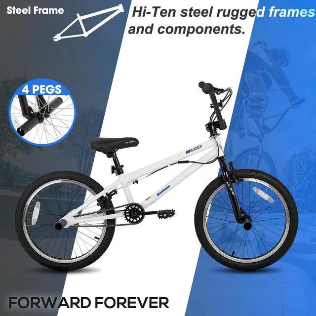 Alt view image 2 of 7 - HILAND 20 inch Freestyle Kids BMX Bike,Beginner-Level to Advanced Riders with 360 Degree Gyro & 4 Pegs, Kids' Bicycles for Boys,Girls,Youth Multiple Colors