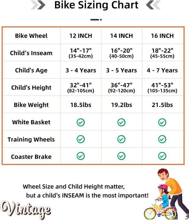 Alt view image 17 of 19 - JOYSTAR Vintage 14 Inch Kids Bike with Basket & Training Wheels for 3-5 Years Old Girls & Boys(GREEN)