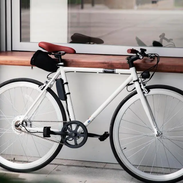 Alt view image 2 of 7 - HILAND 700C Road Electric Bike for Adults, Commuting Ebike for Men Women with LED Display, 250W Motor, 36V Removable Battery, 20 MPH, Lightweight E Bicycle Dual Brakes, White