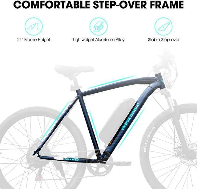Alt view image 4 of 7 - HILAND Electric Bike for Men Women, Adult 27.5" Commuting Mountain E-Bike with Suspension Fork, 350W 36V Motor, Removable Battery, 21 Speed 20 MPH