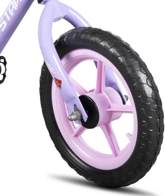 Alt view image 6 of 7 - JOYSTAR Cervine 12" Kids Bike with Training Wheels Basket, Coaster Brake Child's Bike for 2-4 Years Old Boys Girls Purple