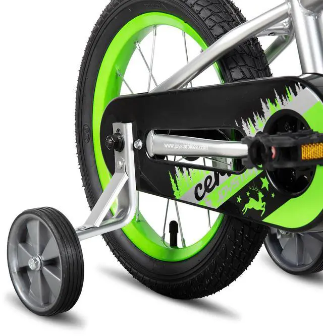 Alt view image 7 of 7 - JOYSTAR Cervine 16" Kids Bike with Training Wheels Basket, Coaster Brake Child's Bike for 4-7 Years Old Boys Girls Gray