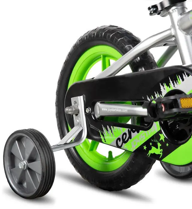 Alt view image 5 of 7 - JOYSTAR Cervine 12" Kids Bike with Training Wheels Basket, Coaster Brake Child's Bike for 2-4 Years Old Boys Girls Gray