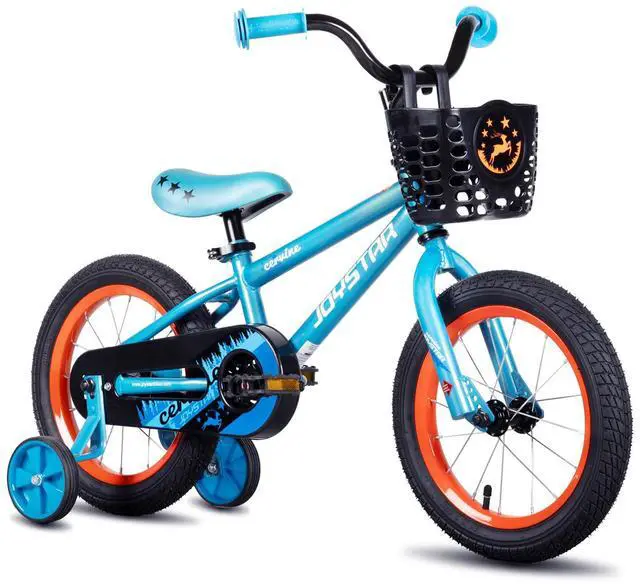 Main image of JOYSTAR Cervine 16" Kids Bike with Training Wheels Basket, Coaster Brake Child's Bike for 4-7 Years Old Boys Girls Blue