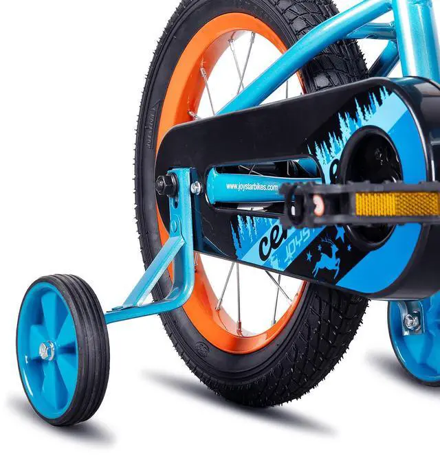 Alt view image 7 of 7 - JOYSTAR Cervine 16" Kids Bike with Training Wheels Basket, Coaster Brake Child's Bike for 4-7 Years Old Boys Girls Blue