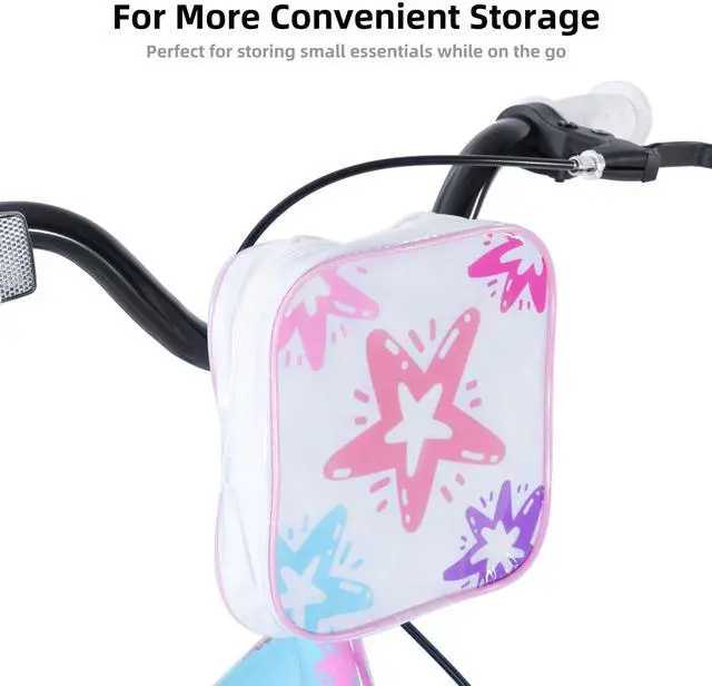 Alt view image 6 of 7 - JOYSTAR Zinnia 16" Kids Bike for Ages 4-7 Girls, Children's Bicycle with Training Wheels & Doll Seat, Blue