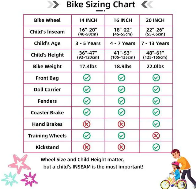 Alt view image 7 of 7 - JOYSTAR Zinnia 16" Kids Bike for Ages 4-7 Girls, Children's Bicycle with Training Wheels & Doll Seat, Black