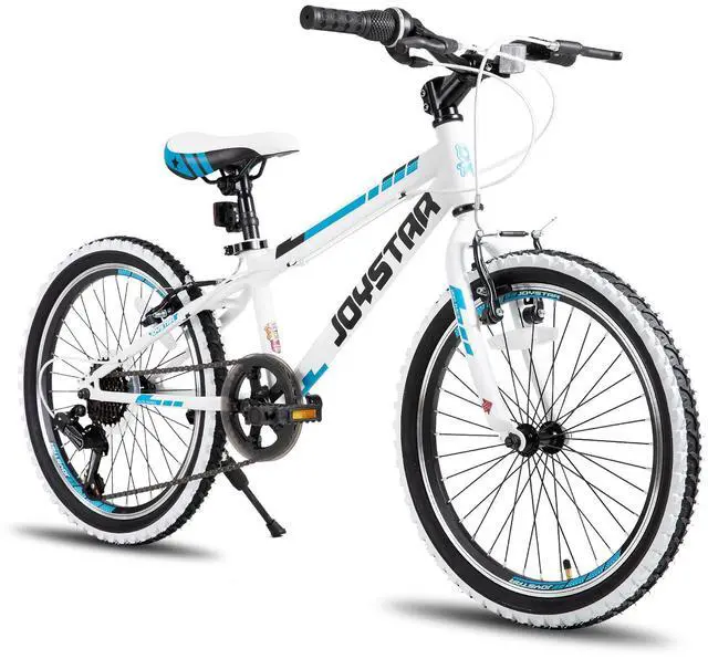 Main image of JOYSTAR Lubbock 20 Inch Kids Bike with 7-Speed, Hardtail Mountain Bike for Kids Ages 6-10 MTB for Boys Girls, White
