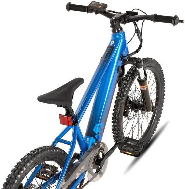 Alt view image 7 of 7 - JOYSTAR Glidex 20 Inch Kids Mountain Bike for Boys Girls Ages 6+, Childrens Bicycle MTB with Dual Disc Brake and Front Fork Suspension, Blue