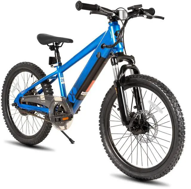 Main image of JOYSTAR Glidex 20 Inch Kids Mountain Bike for Boys Girls Ages 6+, Childrens Bicycle MTB with Dual Disc Brake and Front Fork Suspension, Blue