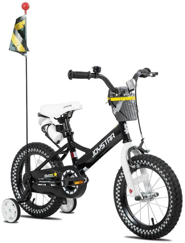 Main image of JOYSTAR Little Daisy 14" Kids Bike for Girls Boys Ages 3-5, Children's Bicycle with Doll Seat & Streamers, Black