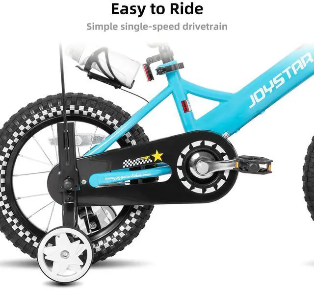 Alt view image 4 of 7 - JOYSTAR Little Daisy 12" Kids Bike for Girls Boys Ages 2-4, Children's Bicycle with Doll Seat & Streamers, Blue