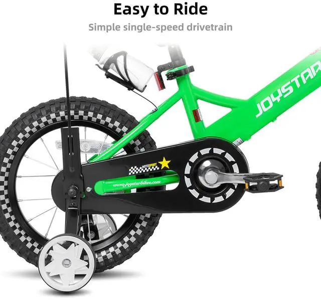Alt view image 4 of 7 - JOYSTAR Little Daisy 12" Kids Bike for Girls Boys Ages 2-4, Children's Bicycle with Doll Seat & Streamers, Green
