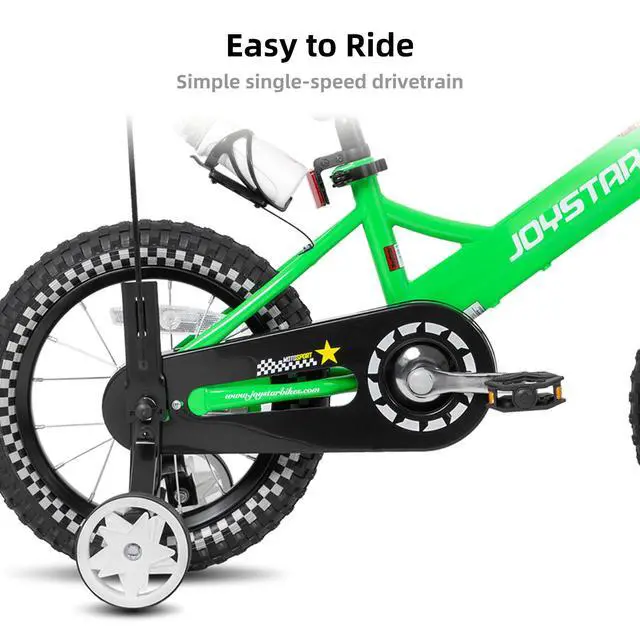 Alt view image 4 of 7 - JOYSTAR Little Daisy 16" Kids Bike for Girls Boys Ages 4-7, Children's Bicycle with Doll Seat & Streamers, Green
