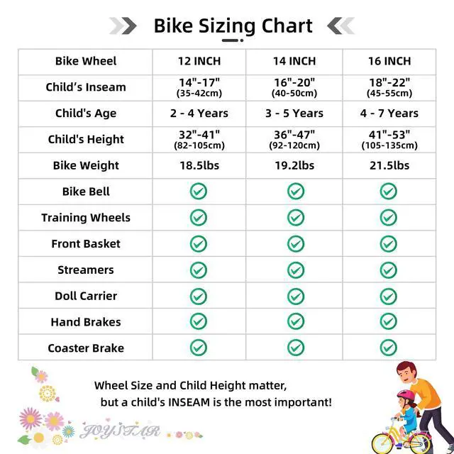 Alt view image 7 of 7 - JOYSTAR Little Daisy 14" Kids Bike for Girls Boys Ages 3-5, Children's Bicycle with Doll Seat & Streamers, Purple