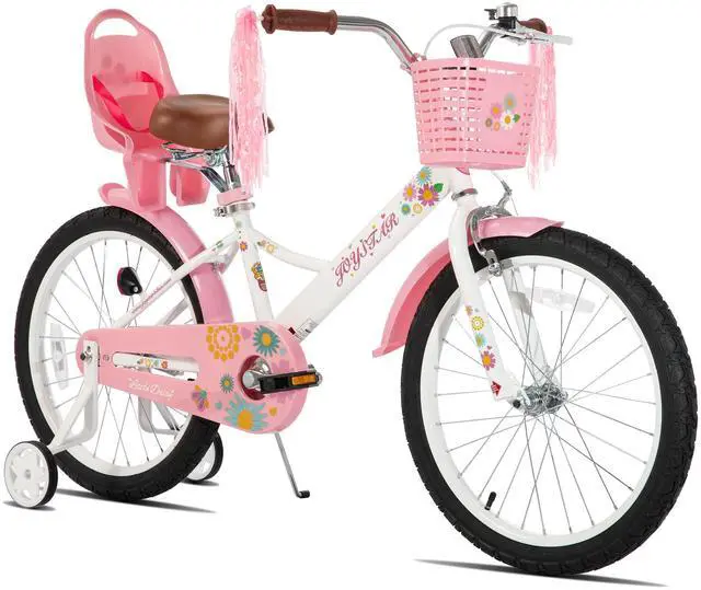 Main image of JOYSTAR Little Daisy 20" Kids Bike for Girls Boys Ages 8+, Children's Bicycle with Doll Seat & Streamers, White