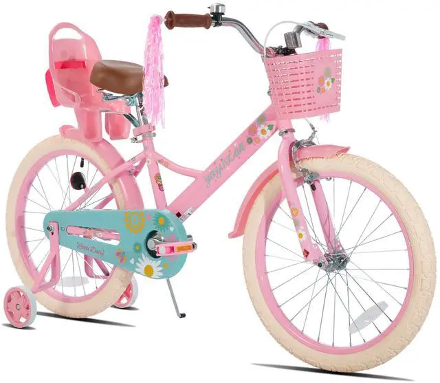Main image of JOYSTAR Little Daisy 20" Kids Bike for Girls Boys Ages 8+, Children's Bicycle with Doll Seat & Streamers, Pink