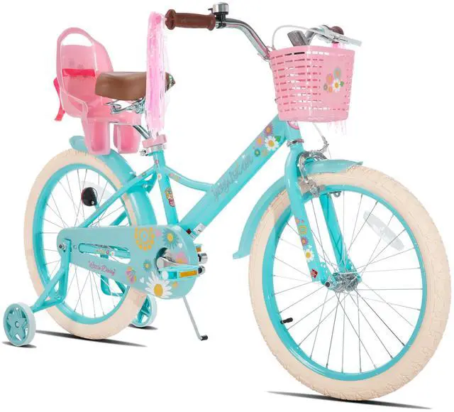 Main image of JOYSTAR Little Daisy 20" Kids Bike for Girls Boys Ages 8+, Children's Bicycle with Doll Seat & Streamers, Blue