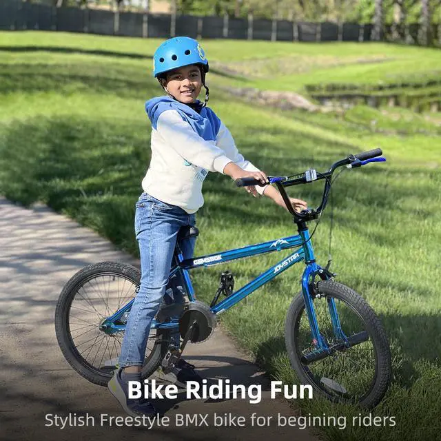 Alt view image 6 of 7 - JOYSTAR 24 Inch Kids BMX Bike for Boys Girls Ages 7-12, Freestyle Bicycle for Beginner Level Riders with 2 Pegs, Black