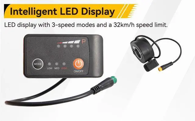 Alt view image 6 of 7 - Joystar Electric Bike Conversion Kit 29" Wheel Set LED Display Electric Bike DIY Set