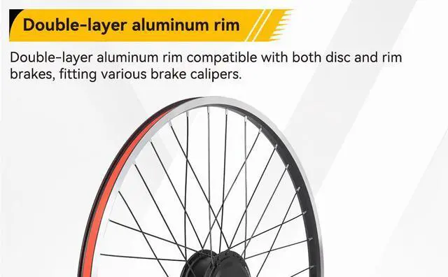 Alt view image 4 of 7 - Joystar Electric Bike Conversion Kit 29" Wheel Set LED Display Electric Bike DIY Set