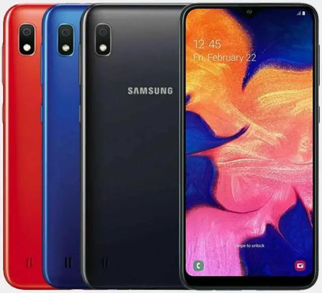 Alt view image 10 of 12 - Samsung Galaxy A10 A105M 32GB Duos GSM Unlocked Phone w/ 13MP Camera - Red
