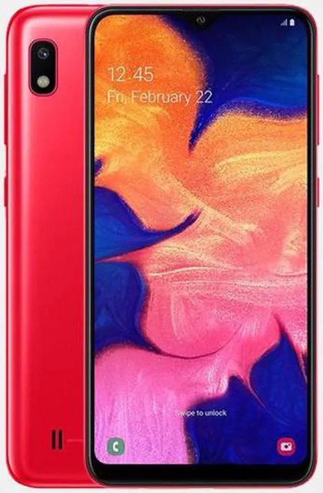 Alt view image 9 of 12 - Samsung Galaxy A10 A105M 32GB Duos GSM Unlocked Phone w/ 13MP Camera - Red