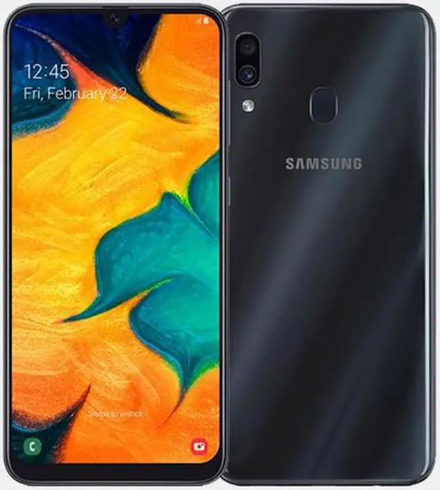 Alt view image 15 of 20 - Samsung Galaxy A30 A305G 32GB Duos GSM Unlocked Phone w/dual 16MP Camera - Black