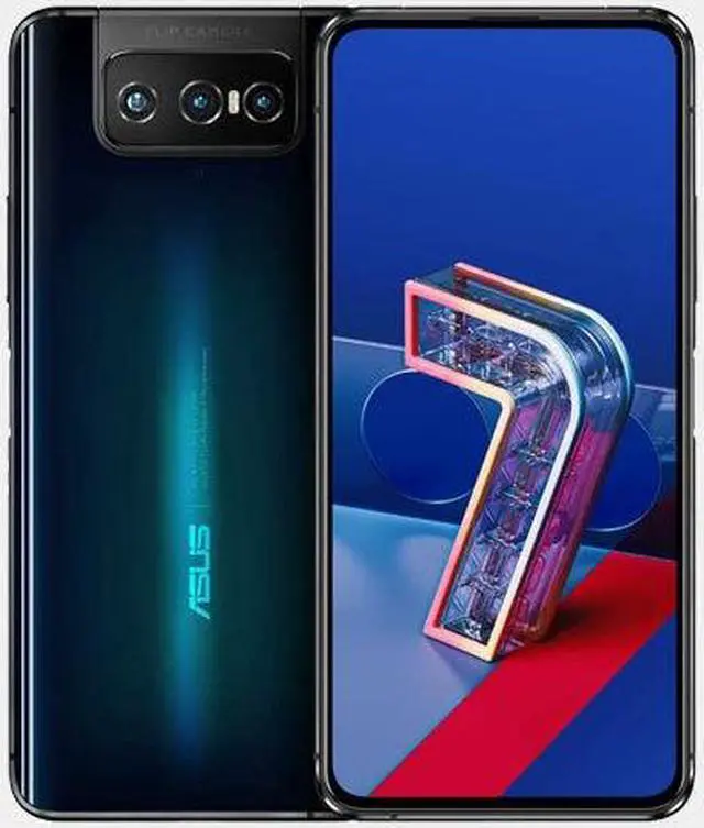 Alt view image 5 of 7 - ASUS Zenfone 7 Pro ZS671KS 5G Dual-SIM 256GB 8GB RAM Unlocked - Aurora Black