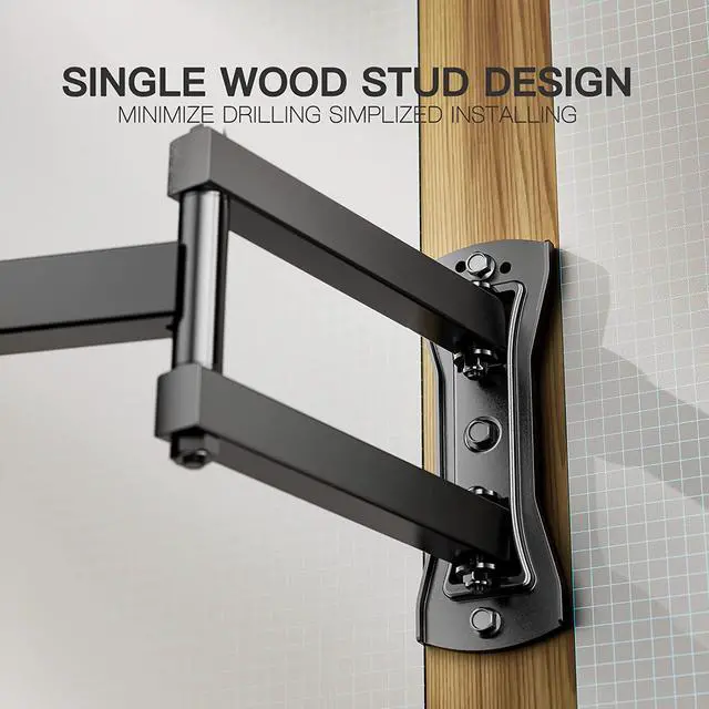 Alt view image 5 of 6 - TV Wall Mount Full Motion for Most 26-55 Inch TVs, Wall Bracket TV Mount with Articulating Swivel Tilt Leveling Holds up to 66lbs Max VESA 400x400mm for LED LCD OLED 4K Flat Curved Screen