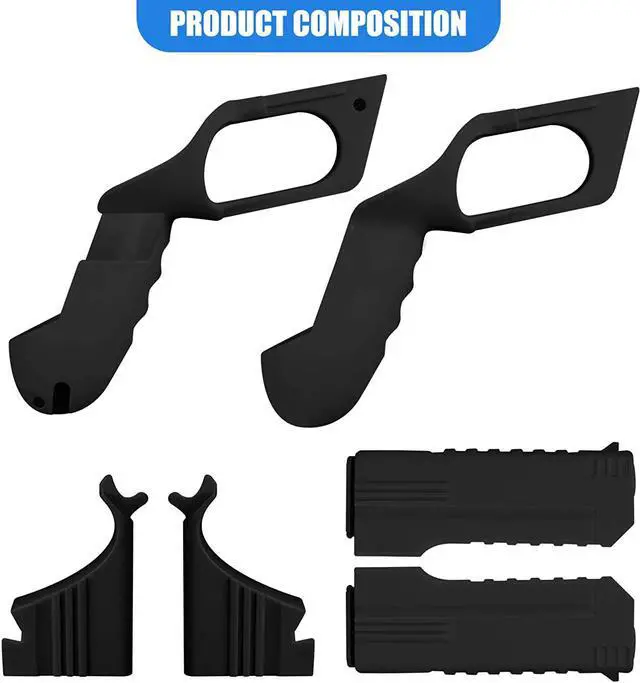 Alt view image 5 of 7 - VR Game Gun for Oculus Quest 2 Controllers Pistol Case, Enhanced FPS Gaming Experience -Compatible with Pistol Whip VR Game, Enhanced FPS Gaming Experience