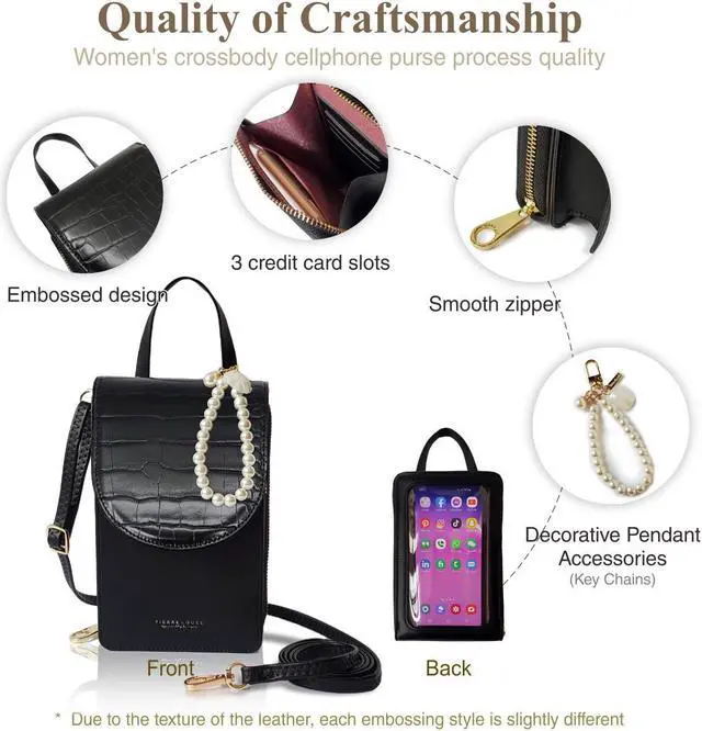 Alt view image 2 of 7 - Small Crossbody Bags Cellphone Purse Wallet with Card Slots Touch Screen Phone Bag for Women