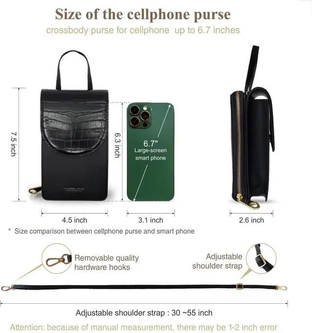 Alt view image 4 of 7 - Small Crossbody Bags Cellphone Purse Wallet with Card Slots Touch Screen Phone Bag for Women