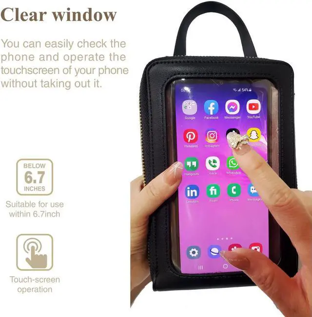 Alt view image 5 of 7 - Small Crossbody Bags Cellphone Purse Wallet with Card Slots Touch Screen Phone Bag for Women