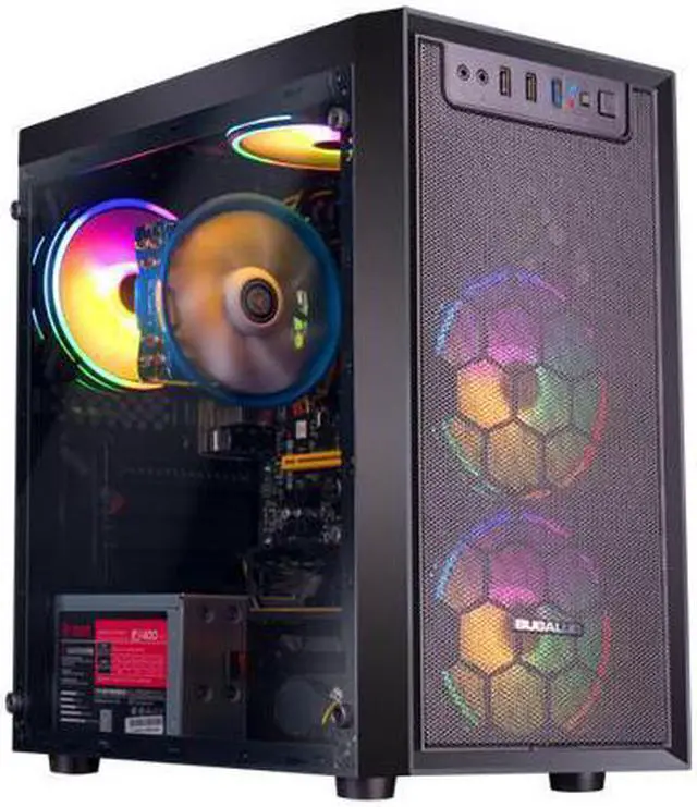 Alt view image 5 of 5 - IPASON - Gaming Desktop - Ryzen 5 2600 6 Core up to 3.9GHz - GT 1030 4GB - 240GB SSD - 1TB HDD - 8GB DDR4 - Windows 10 home - Gaming PC