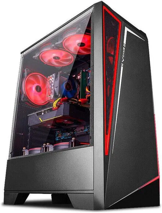 Main image of IPASON - Gaming Desktop - Ryzen5 2600 up to 3.9GHz - GTX1050Ti 4GB - 8GB DDR4 3200MHz - 256GB SSD - 550W Power supply - Windows 10 home - RGB FANS - Gaming PC