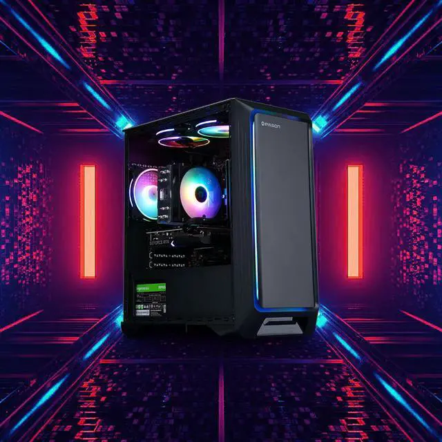 Alt view image 6 of 7 - IPASON - Gaming desktop - AMD  Ryzen 5 5600(6 core 3.5GHz) for free  - Radeon RX 7600 8GB GDDR6 Graphics-16GB DDR4 3200MHz - 1TB M.2 NVMe - 650W PSU - Windows 11 home - WIFI - Gaming PC