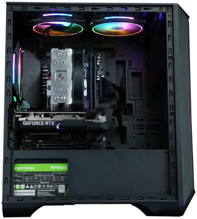 Alt view image 3 of 7 - IPASON - Gaming desktop - AMD  Ryzen 5 5600(6 core 3.5GHz) for free  - Radeon RX 7600 8GB GDDR6 Graphics-16GB DDR4 3200MHz - 1TB M.2 NVMe - 650W PSU - Windows 11 home - WIFI - Gaming PC