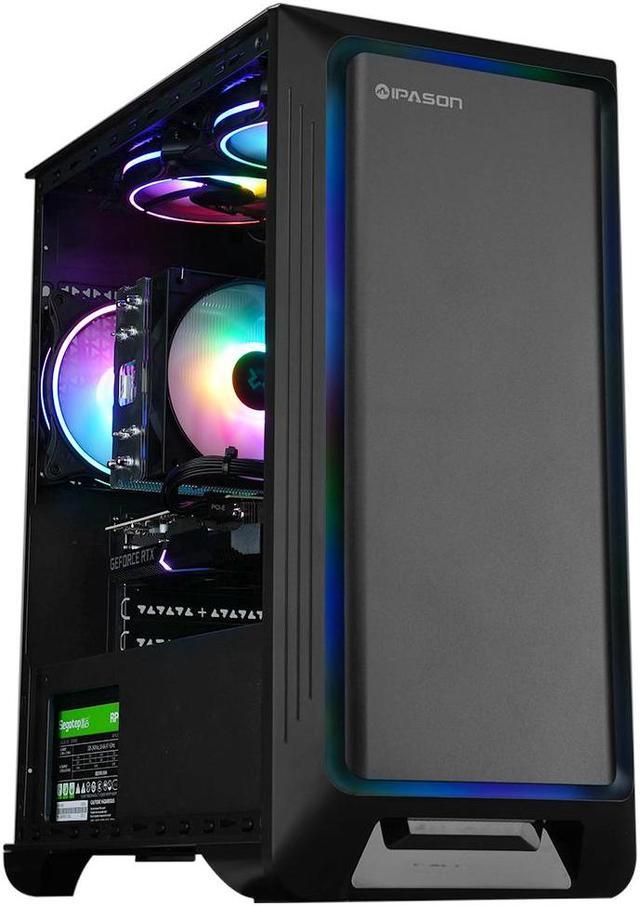 IPASON - Gaming desktop - AMD Ryzen 5 5500(6 core 3.6GHz) - Radeon RX 6600  8GB GDDR6 Graphics-16GB DDR4 3200MHz - 1TB M.2 NVMe - 650W PSU - Windows 11  ...