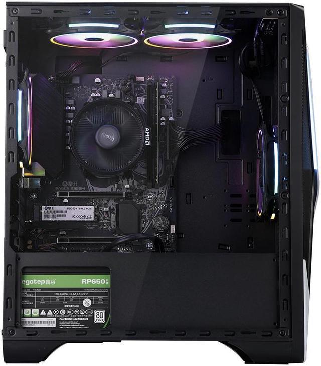 IPASON - Gaming desktop - AMD Ryzen 5 5600G 6 core 3.9GHz - 16GB