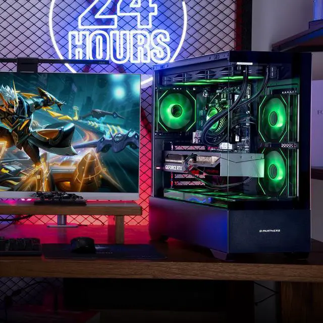Alt view image 3 of 7 - IPASON - Gaming Desktop -AMD Ryzen5 9600X - GeForce RTX 4070 12G - 1TB M2 - 32GB DDR5 5600MHz 240MM AIO liquid cooler-Windows 11 home - Gaming PC