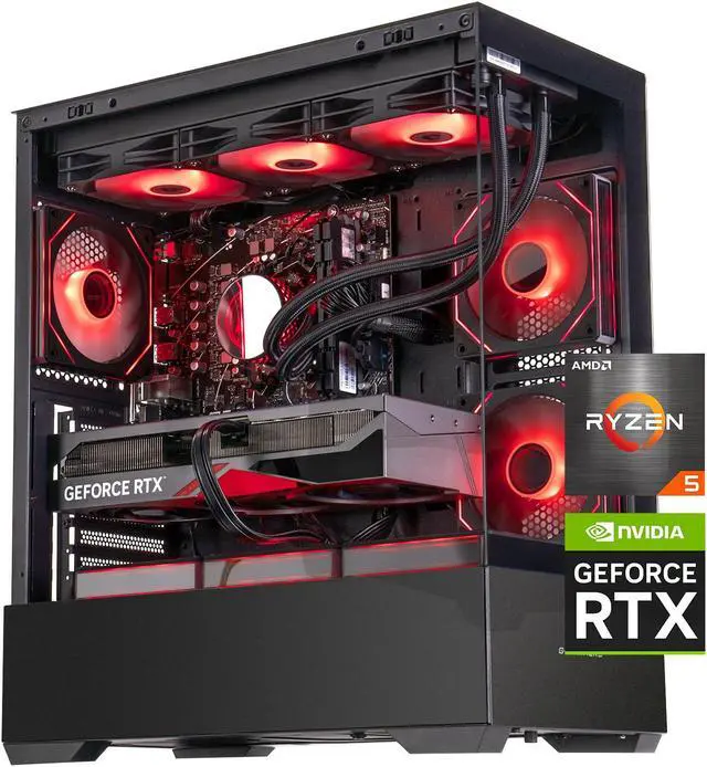 Main image of IPASON - Gaming Desktop -AMD Ryzen5 9600X - GeForce RTX 4070 12G - 1TB M2 - 32GB DDR5 5600MHz 240MM AIO liquid cooler-Windows 11 home - Gaming PC