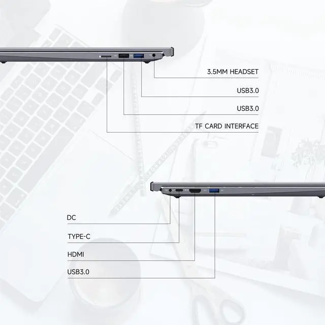 Alt view image 6 of 6 - IPASON MaxBook P1 Pro-IPS 15.6'' Laptop intel i3, 8G RAM, 256G SSD,win 11 home Notebook Computer Ultra Thin and Light Notebook Business Office Student
