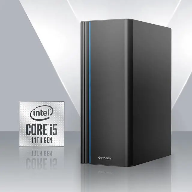 Alt view image 6 of 7 - IPASON - Gaming Desktop - intel I5 12450H( 8 Core UP TO 4.4GHz) - - 1TB M.2 NVMe - 16GB DDR4 3200MHz -350w- Windows 11 home - Gaming PC