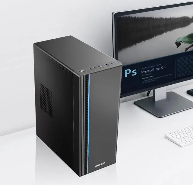 Alt view image 7 of 7 - IPASON - Gaming Desktop - intel I5 12450H( 8 Core UP TO 4.4GHz) - - 1TB M.2 NVMe - 16GB DDR4 3200MHz -350w- Windows 11 home - Gaming PC